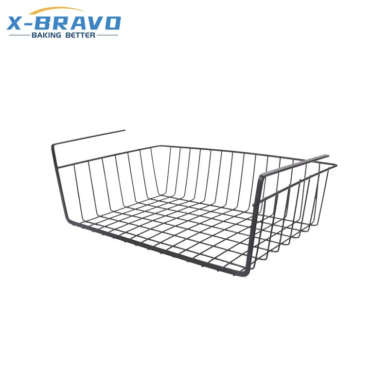 Under the Table Storage Hanging Basket Rack Kitchen Cabinet Shelf Cabinet Separation Finishing Rack