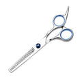 Professional Pet Dog Grooming Scissors Suit Stainless Steel Home Cutting Curved Thinning Straight Tool Blue 170mm 58g