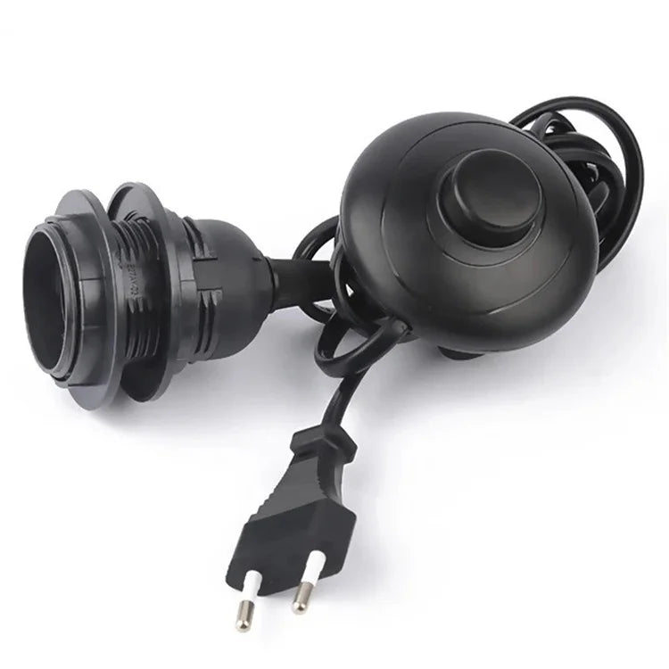 Factory Outlet Cable With 304 Switch E14 Socket Black 120cm Long Holder for Salt Lamp Foot Pedal Switch
