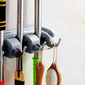 Multifunctional Plastic Hooks Mop Rack Broom Rack Single Tier Cleaning Tools Storage Racks Injection Technics Kitchen Bathroom