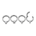 G23 Titanium Nose Septum Rings With CZ 16G Clicker Ring Crystal Fashion Earrings Helix Lobe Conch Daith Ear Piercing Jewelry