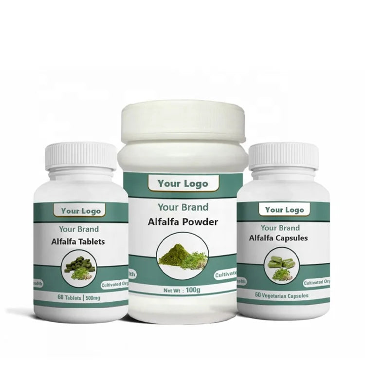 Factory ODM Herbal Supplements Alfalfa Tablets Alfalfa Leaf Powder Alfalfa Capsules