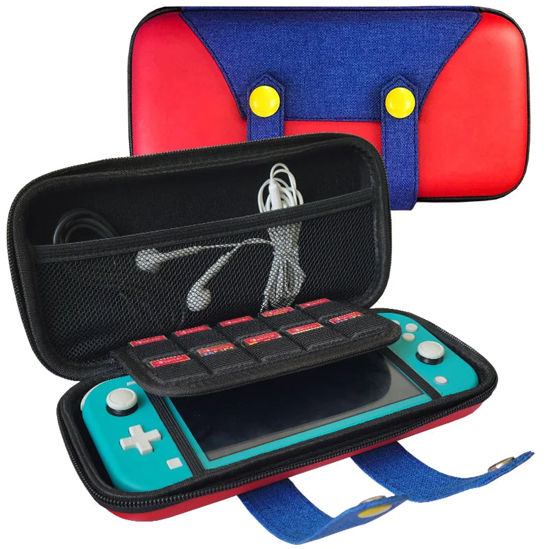 Hard Travel Case for Nintendo Switch Lite Red and Blue Element Bag Custom EVA  Material Waterproof