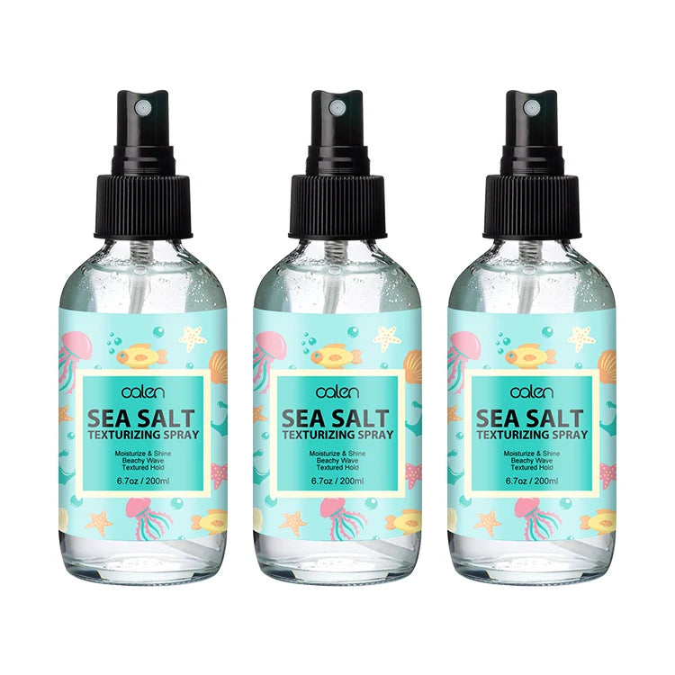 Oalen Private Label Organic Non-Sticky Volumizing Sea Salt Spray with Curl Enhancer Formula for Curly Hair Herbal Based