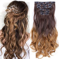 AliLeader 22" Ombre Synthetic Hair Piece 23 Colors 6pcs/pack 16 Clips Wholesale Price High Temperature Fiber Hair Extensions