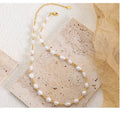 Fashion Freshwater Pearl Jewelry PVD Gold Plated Stainless Steel Bead Choker Baroque Natural Freshwater Pearl Necklace Women