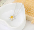 925 Sterling Silver Flower Necklace Pendants for Women Fashion Lady Festival Gift Jewelry