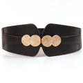 Leather Belts Elastic Renaissance Waist Stretch Retro Belt Vintage Fashion Medieval Fashion Round Metal Belt