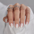 Private Label Factory Soft Gel Nail Art Tips Short Square Fake Nails Pure White Stick on Nails Supplier With Glue