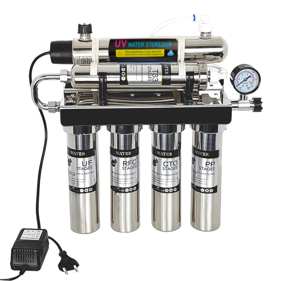 6-stage Household Kitchen Activated Carbon Soft Water Ultrafiltration UV Direct Drinking Water Purifier Water Filter