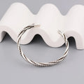 Hip Hop Punk Party Mens Jewelry Vintage Open Silver Color Braided Twist Cuff Bracelet Men