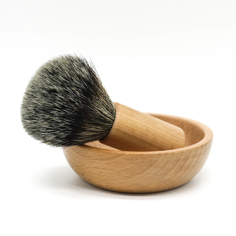 China Top Selling Best Synthetic Vegan Fiber Hiar Shaving Brush Men's Bear Care Shaving Brush