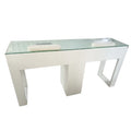 Kisen Nice Nails Bar Station Salon Furniture Wood Nail Tables Nail Desk Manicure Table with Chair