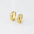 Daidan Gold Plated Hoop Earrings 18K Silver Earrings 925 Sterling Minimalist Huggie Star Earrings