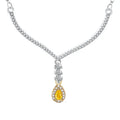 Fashion Water Drop Pendant Necklace Elegant Simple V-shaped Creative Trend Collarbone Chain Atmospheric Choker