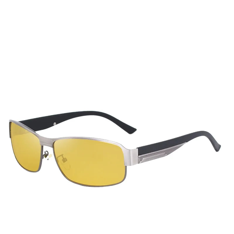 KINGSEVEN Night Vision Sunglasses Men's Yellow Driving Polarized Sunglasses 7349 Night Vision