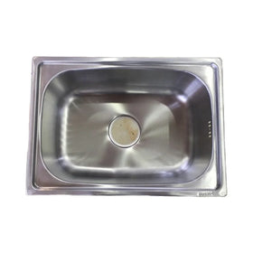 Single Bowl Stainless Steel Kitchen Sink Rectangular Mini Home Basin with One Hole