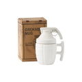 Hot Selling Grenade Shaped Mug Strange Cups with Lid Special-shaped Ceramic Box Novelty Mugs Black and White