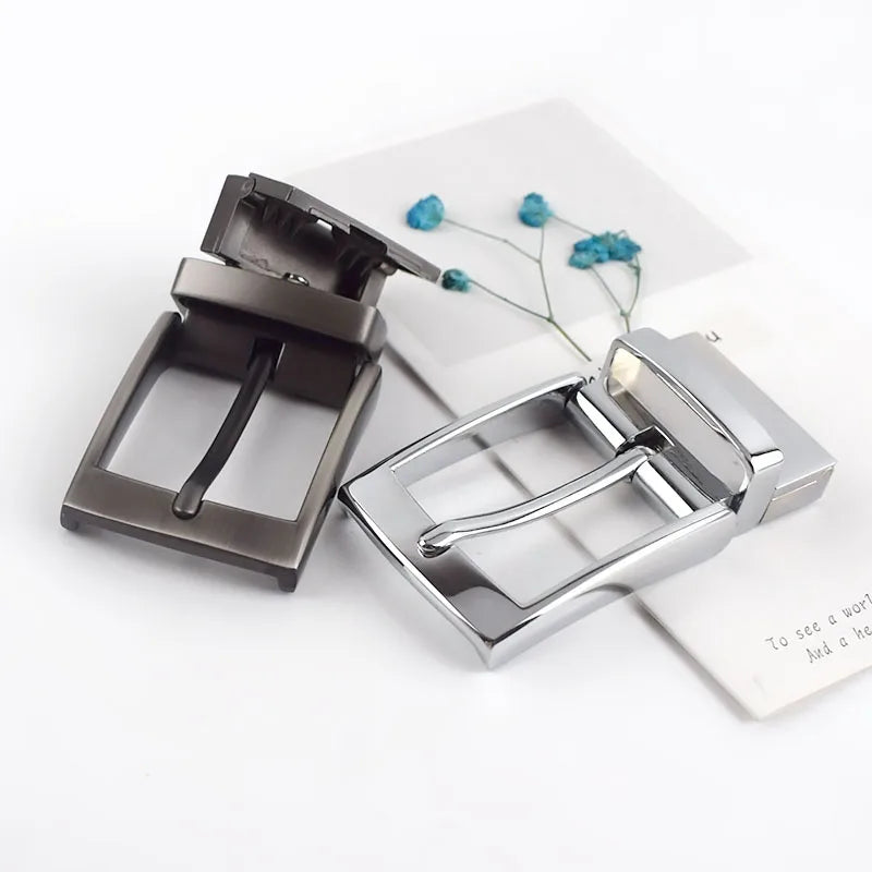 Meetee YK066 35mm High Grade Rotary Pin Buckle Leather Craft Decoration Accessories Men's Alloy Belt Buckle