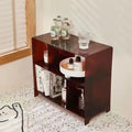 Modern 2 Layers Safe Nightstand Bedside Table With Additional Shelf