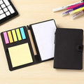 Self-adhesive Paper Sticky Note Notepad Book with Custom Cover and Pen 15.3x10cm