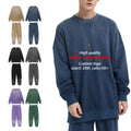 Custom Logo Solid Color Blank OEM ODM Design Heavyweight Unisex Sweatshirt Sweatsuit