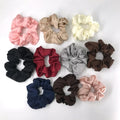 Spring and Summer New Fashion  High-quality Satin Silk Hair Scrunchies Soft Smooth Elegant Large Hair Ties Women Hair Rope