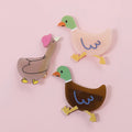 Midairy OEM ODM Factory Wholesale Cute Cartoon Wild Duck Coloful Hairpins for Girls Kids Hair Accessories 64x54mm 4036