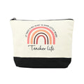 Custom logo Private Label Women Travel Gidts Canvas Bulk Makeup Pouch Cosmetic Bag with Zipper