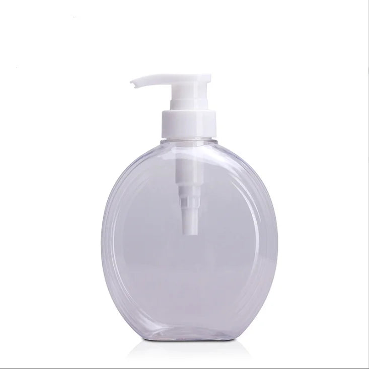 500ml Customized Flat Circular Shower Gel Bottle Package Shampoo Bottle Washing and Protecting Flasks