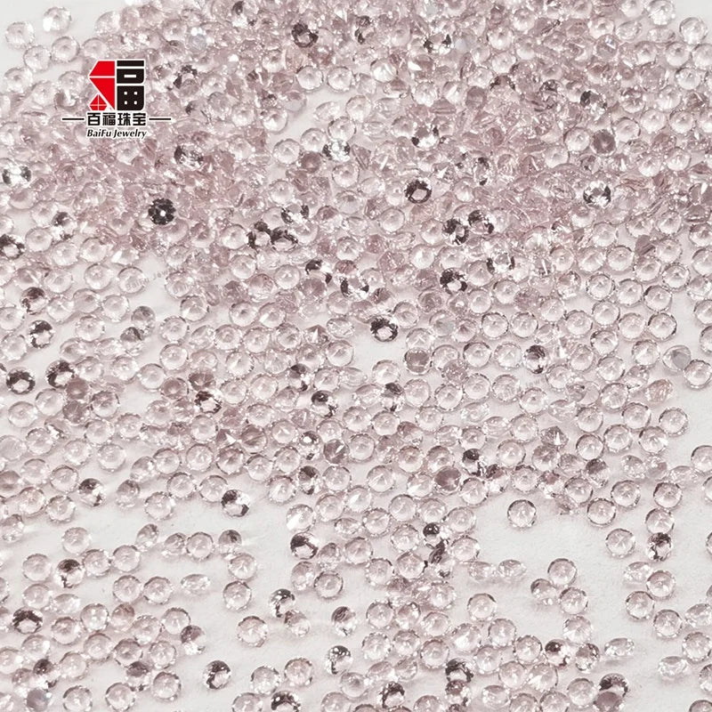 Baifu Jewelry Loose Gemstones Heat Resistance 182# Peach pink Morganite Nano Gems for Casting