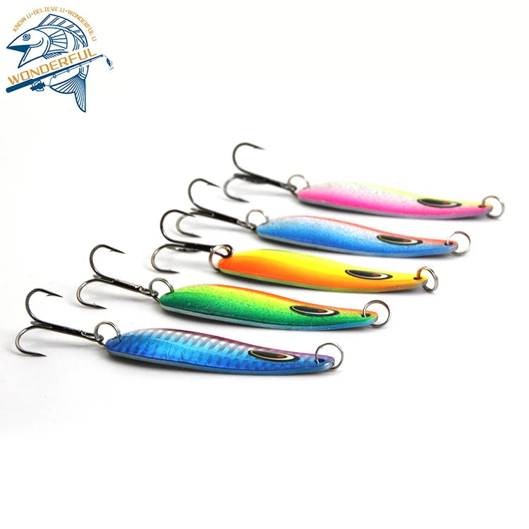 75mm Custom Color Fishing Lure Manufacturer Trout Hard Metal Fishing Spoons