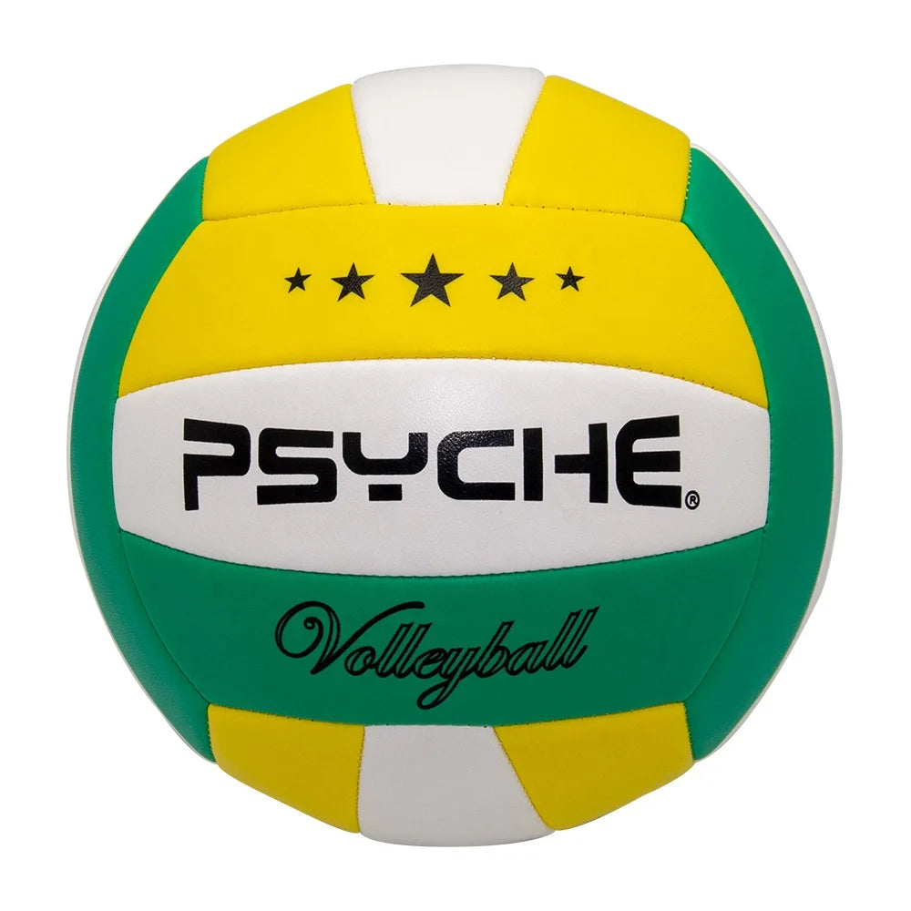 PSYCHE Custom New Design Machine Stitched PU PVC Beach Volleyball Ball for Entertainment Use