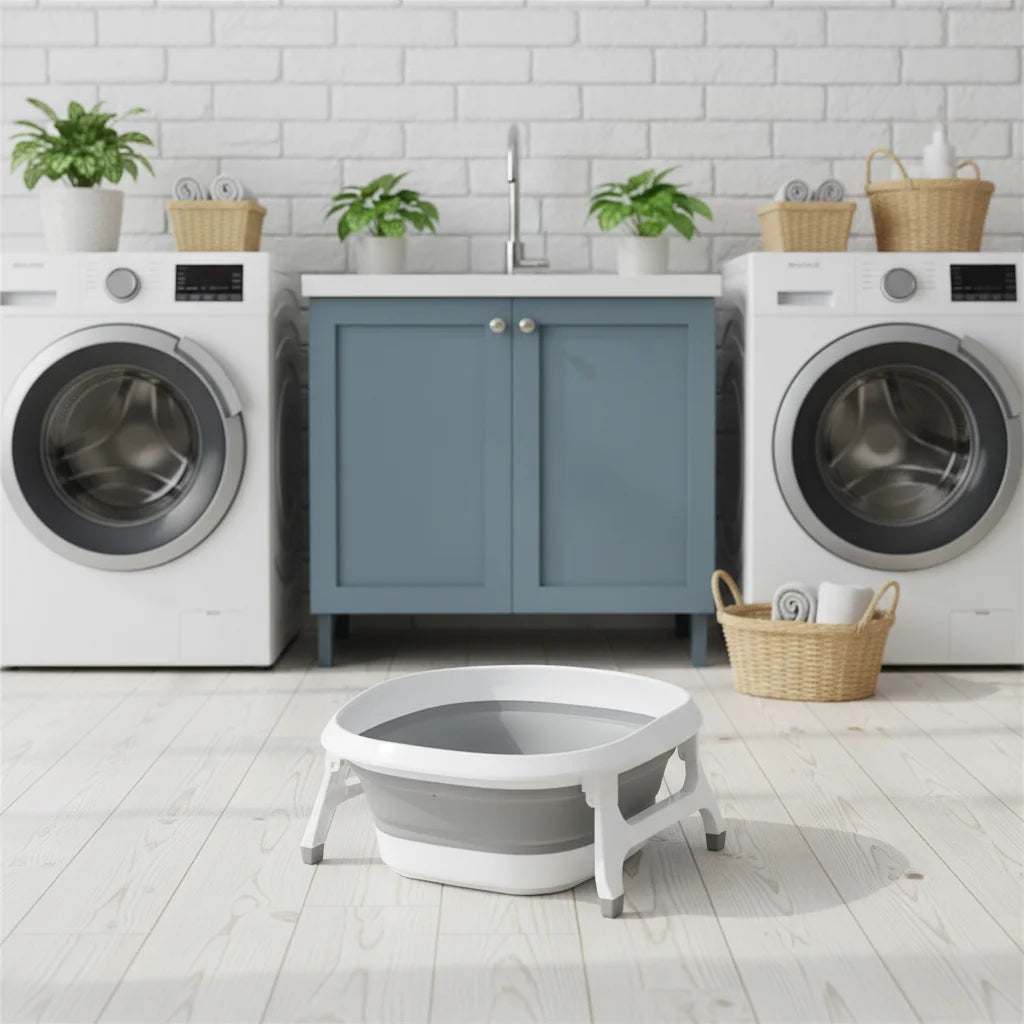 Folding Water Container Space Saving Bucket Collapsible Foot Bath Bucket Foot SPA