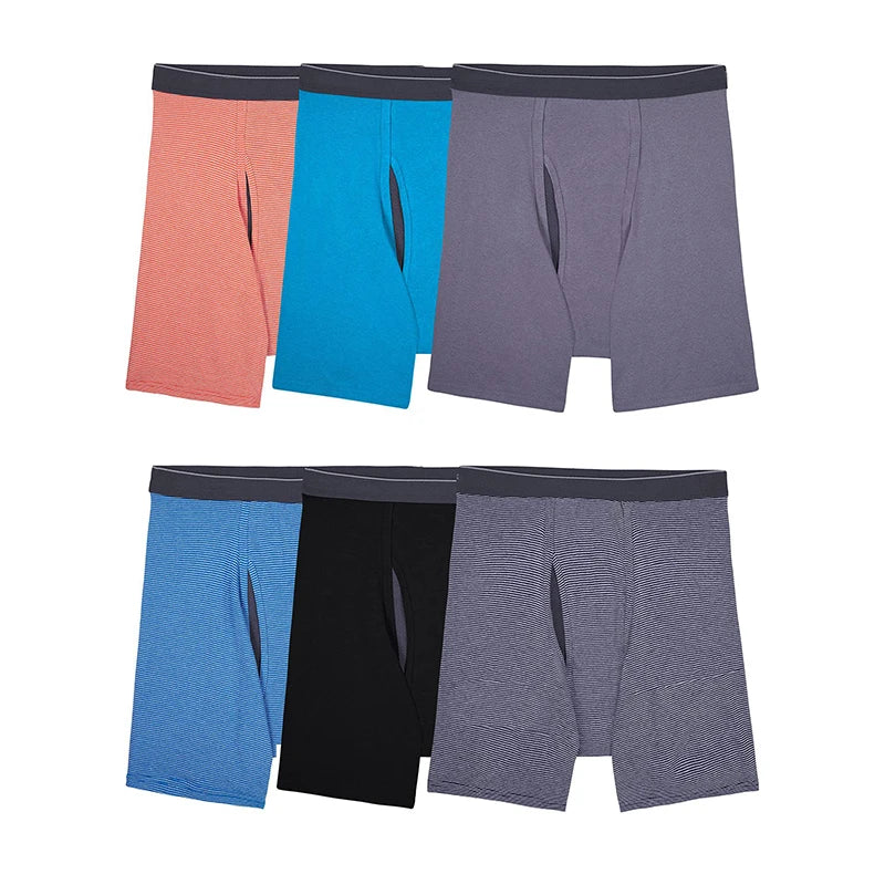 New Valentine's Day Man  Contrast Colored Men Matching Striped Fabric Underwear Boxers