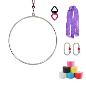 85cm 95cm Aerial Lyra Hoop Set Stainless Single Point Hoops Circus for Beginners Aerial Ring Kit Equipment