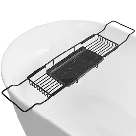 Bathtub Caddy Tray Stainless Steel Rust-Proof Bathroom Holder Bathtub Shelf for Phone and Book