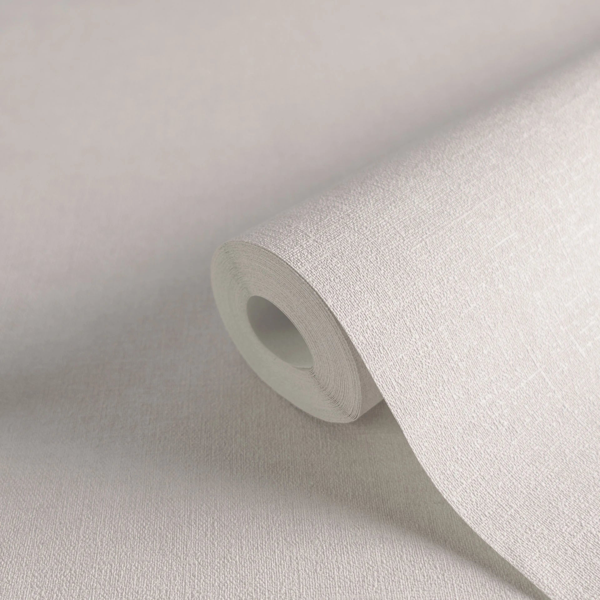 Made in Germany - Solid Wallpaper rolls Cream Grey - Non Woven Vinyl - Wallpaper Textile Structure Home Decor - 1005 x 053 m