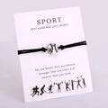 Manufacturer Handmade Baseball Softball Basketball Volleyball Soccer Football Ice Hockey Tennis Sports Charm Men Ladies Bracelet