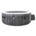 INTEX Spa 28440&28442 Puresap Greywood Deluxe Woodgrain Pattern  Round Bubble Spa Available in 4 and 6 Person Sizes