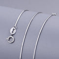 Fine Jewelry Real S925 Silver Thick Round Snake Necklace for Pendant 100% 925 Sterling Silver Imported Snake Chain for Women