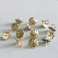 14K Gold Filled Round Eco-Friendly Bead Cap for Half Hole Pearl Pendant Connector Jewelry Making