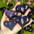 Natural Crystal Crafts rainbow Obsidian Heart Crystal Healing Stone Heart for Decoration