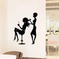 Fashion Adhesive Hairdressing Shop Wall Decorative Sticker Salons