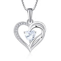 Trendy 925 Sterling Silver Custom Moissanite Diamond Gemstone Crystal Love Charm Jewelry in Heart Shape Pendant Silver 925