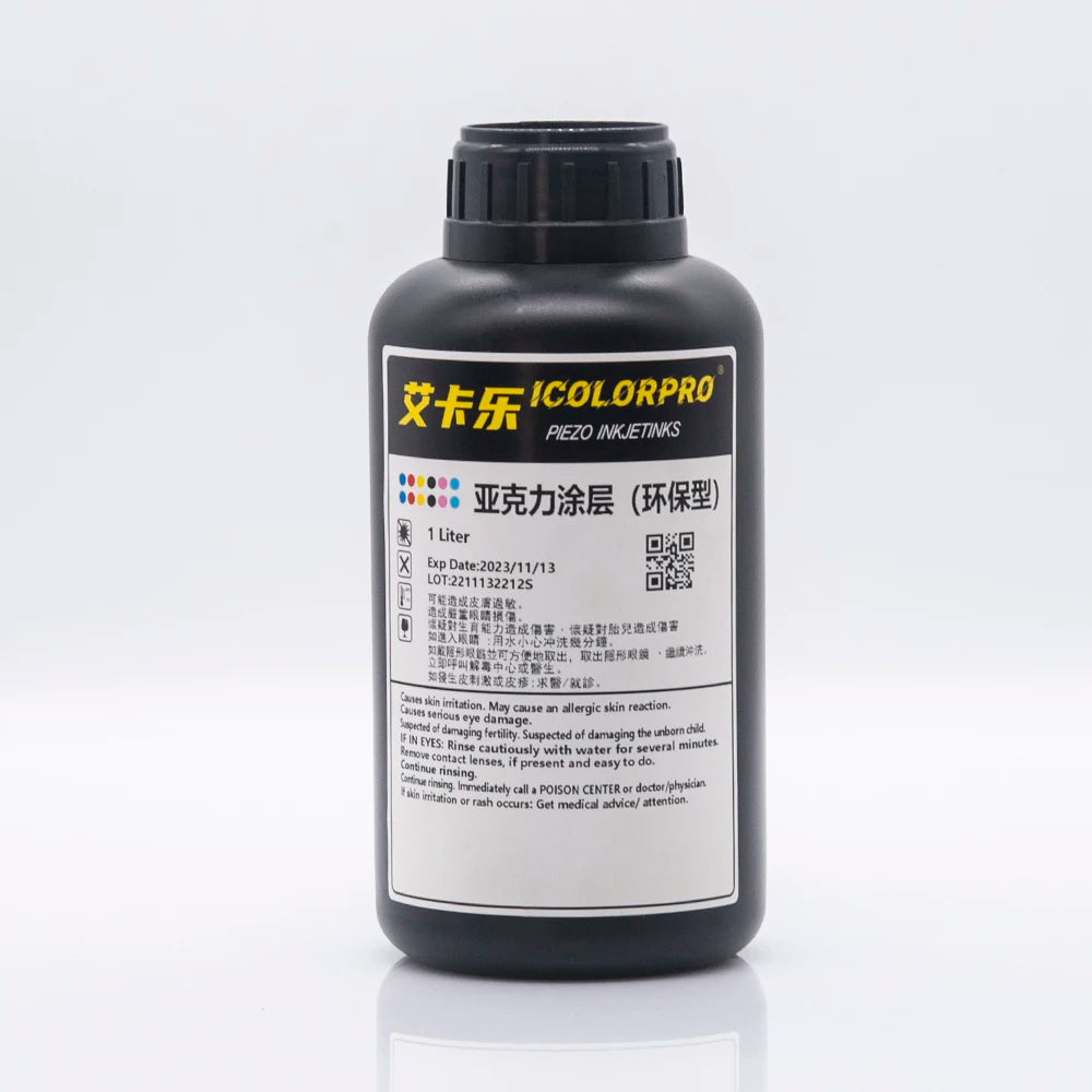 UV Ink Primer for Acrylic 1000ml Per Bottle UV Printer Ink Primer for Acrylic Metal Glass Primer Quick Drying and Waterproof