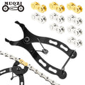 MUQZI Bicycle Chain Repair Kit 6/7/8/9/10/11/12s Chain Magic Buckle and Two-Way Arc Chain Buckle Pliers With Hook