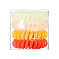 Custom 71 Colors 4pcs Telephone Cord Ponytail Holder Scrunchies Plastic Spiral Hair Ties for Thick Hair