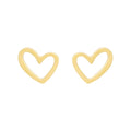 Hot Sale Love Heart Stainless Steel Simple Stud Earrings for Women Girls