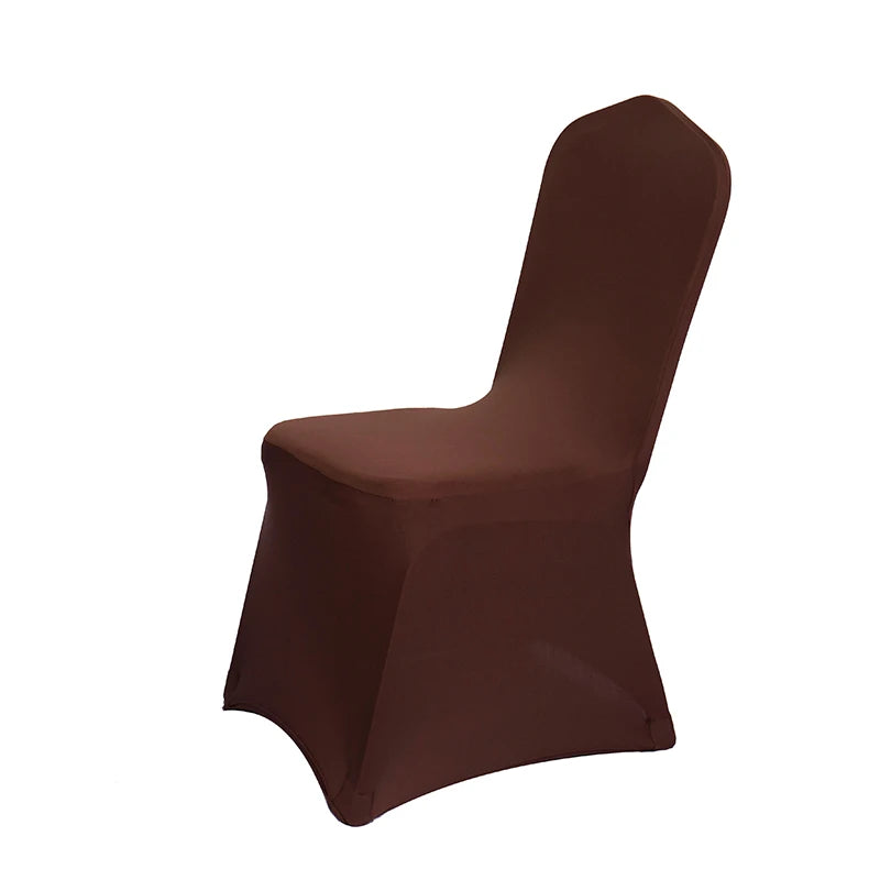 White Spandex Folding Banquet Chair Covers for Weddings Cheap Printed Seat Covers for Party and Event Events